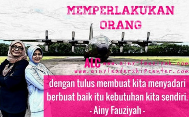 MEMPERLAKUKAN ORANG dengan tulus membuat kita menyadari berbuat baik itu kebutuhan kita sendiri.